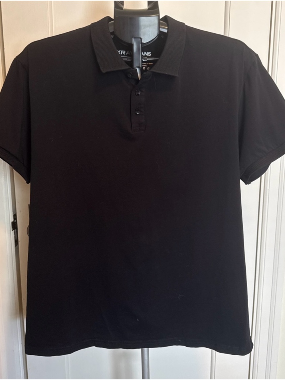 Xray Jeans Men’s Polo Size XL Black Premium Cotton Ultimate Strech Short Sleeve